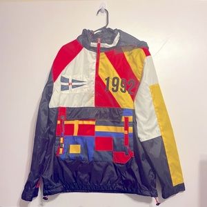 Reason Street Wear Men’s Large Windbreaker Pullover Jacket Multicolored Vintage